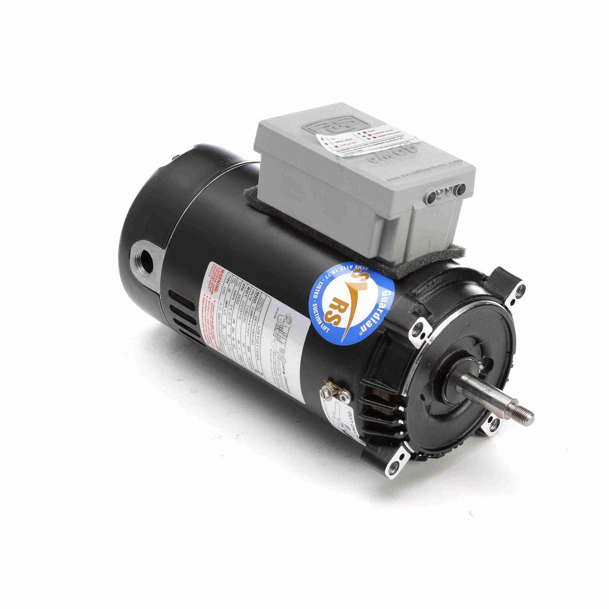 Guardian ® Motors Pool Pump Motor, 1 HP, 1 Ph, 60 Hz, 230/115 V, 3600 RPM, 56J Frame, ODP - USTG1102A
