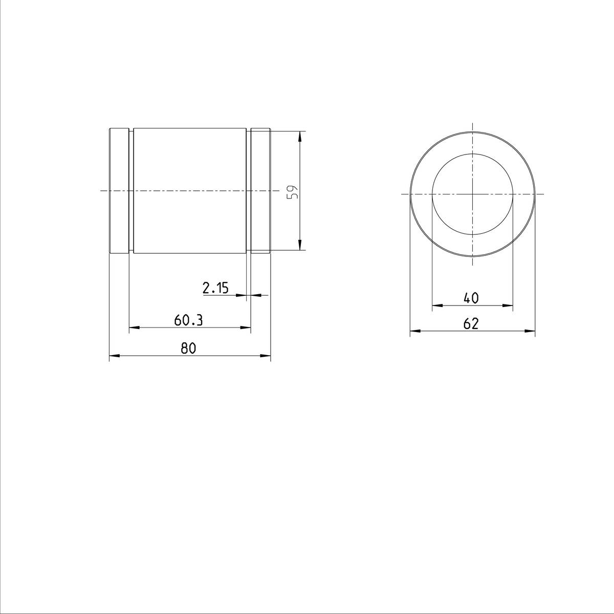 Стандартная линейная втулка Bosch Rexroth KBM-40-DD-NR & [R060204030]
