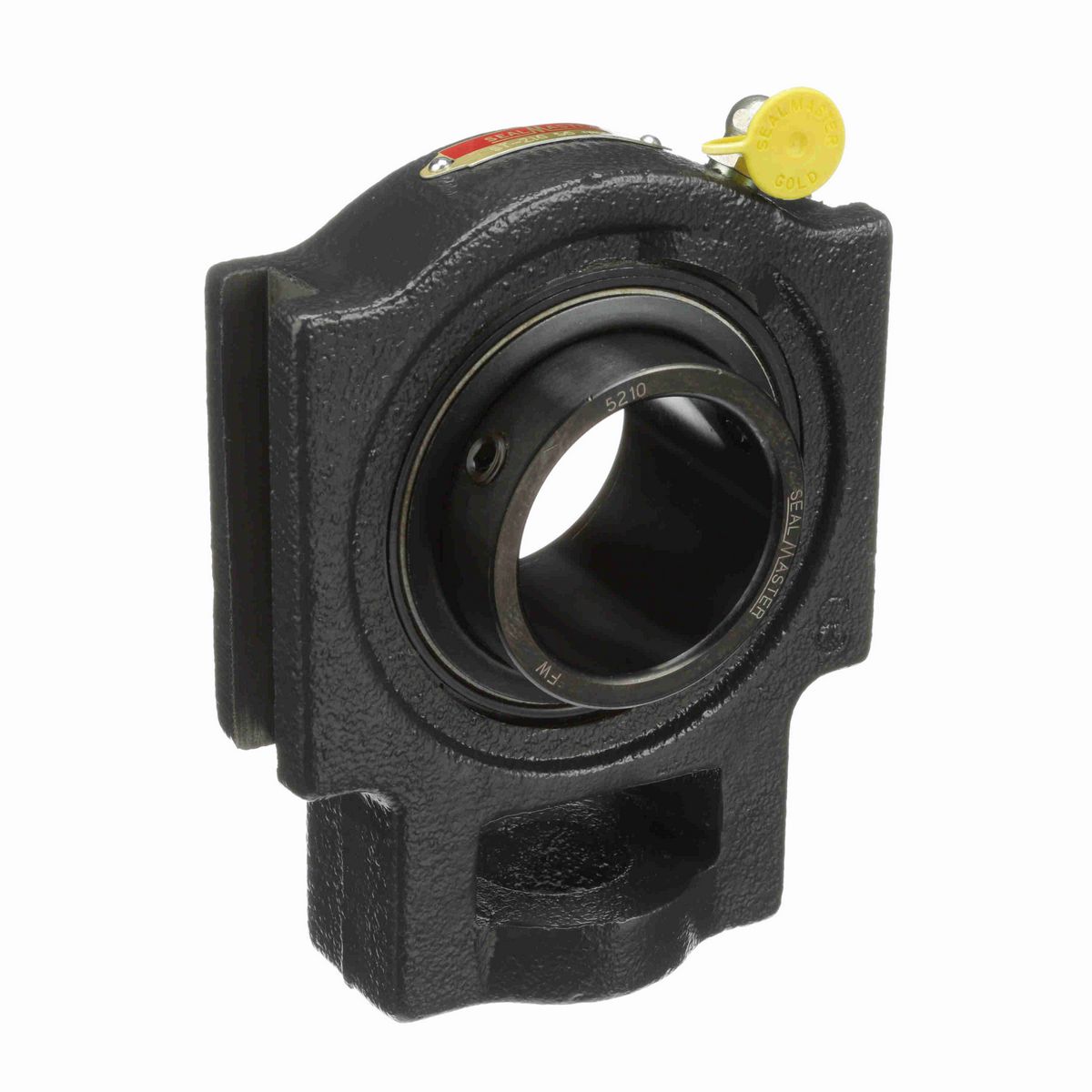 Sealmaster Mounted Cast Iron Wide Slot Take Up Ball Bearing - 52100 Bearing Steel, Black Oxided - Setscrew Lock - ST-210