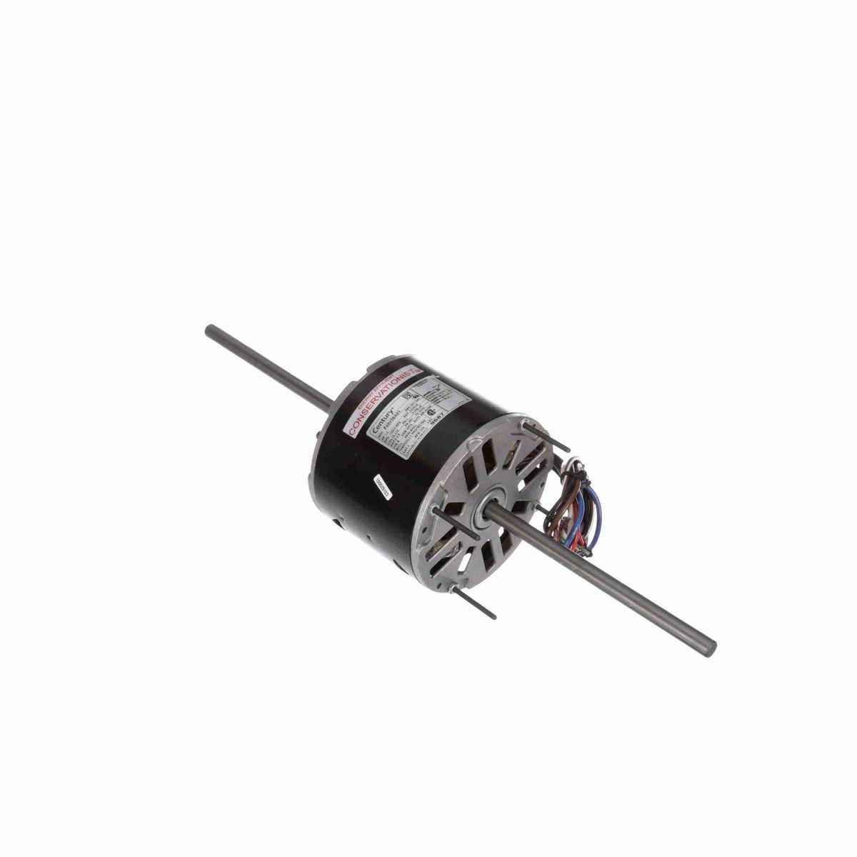 Fan Coil & Air Conditioner Motor, 1/4 HP, 1 Ph, 60/50 Hz, 115 V, 1550 RPM, 3 Speed, 48 Frame, SEMI ENCL - 9687