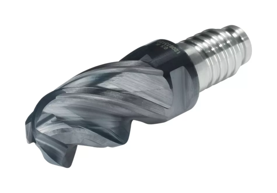 HARVI I TE Four Flute Modular End Mill for Roughing and Finishing Covering the Broadest Range of Applications and Materials Kennametal DUO-LOCK - HARVI I TE - Ball Nose - 4 Flutes - Inch [7136713]