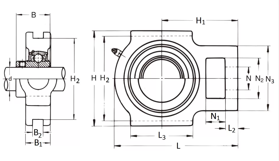 Подшипник с корпусом HGF UCT210