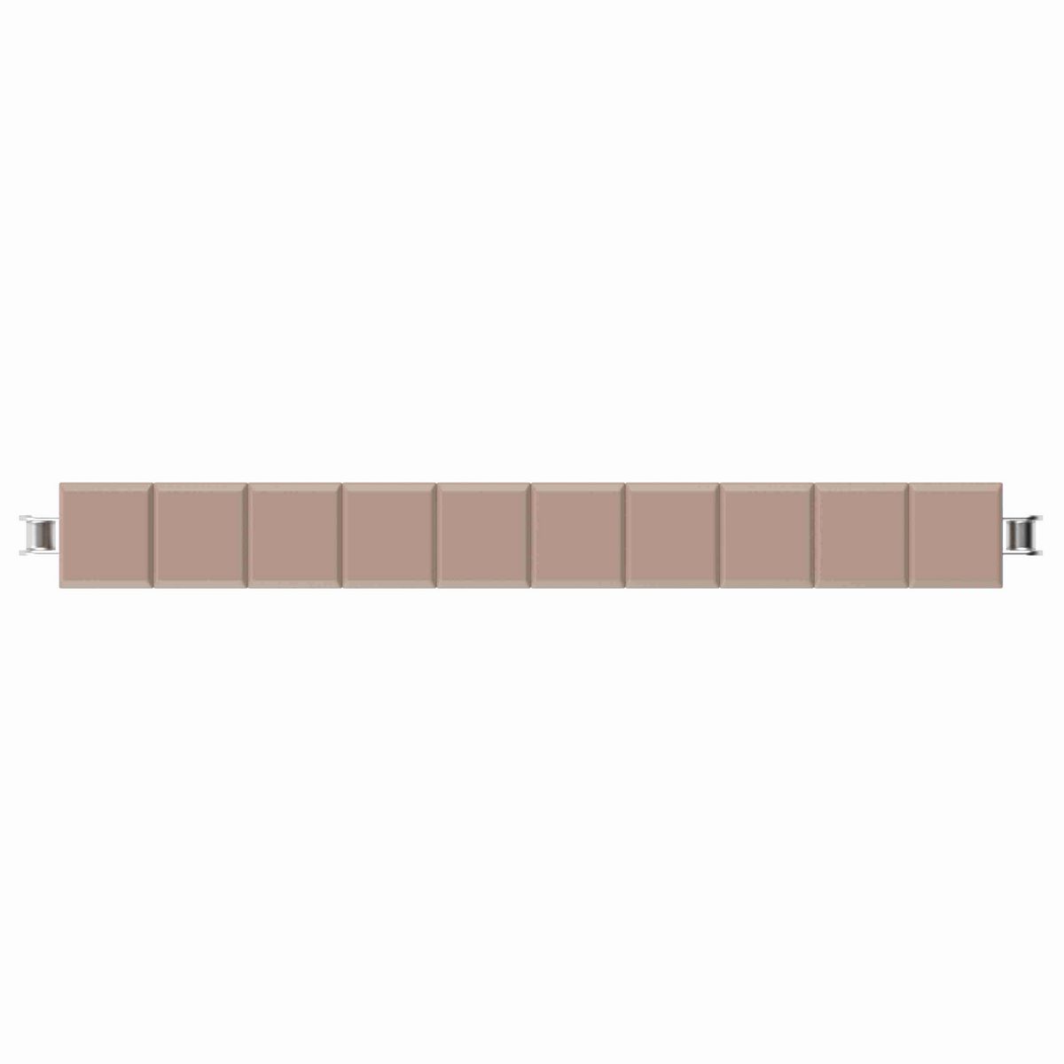 845 Straight Running Solid Top, Material: Tan Low Friction, Width: 1.13in, Pitch: 1in - 81405862