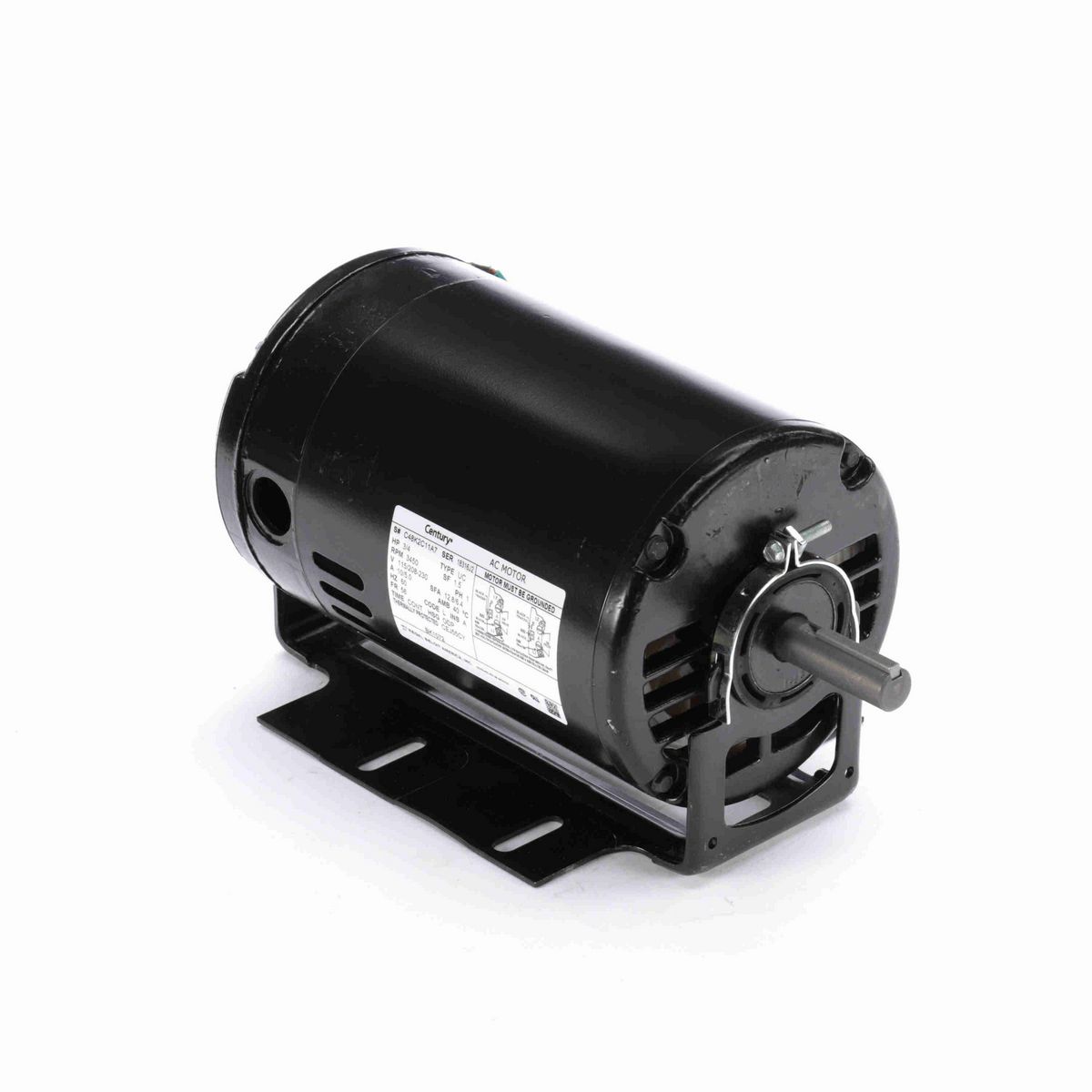 Fan and Blower Motor, 3/4 HP, 1 Ph, 60 Hz, 115/208-230 V, 3600 RPM, 56 Frame, ODP - BK1072