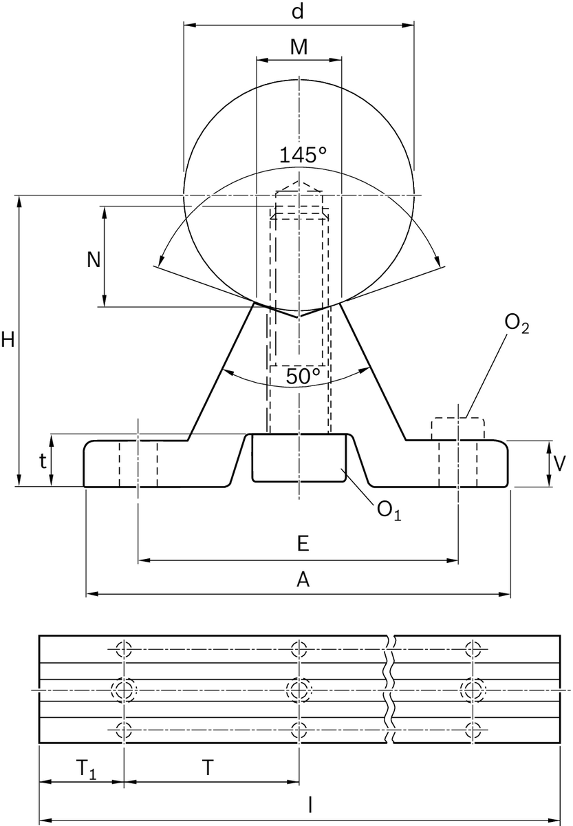 Опорная направляющая с валом из термообработанной стали Bosch Rexroth WM-25-AP-H6- [R102502500]