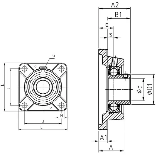 Конические роликовые подшипники HGF UCF206
