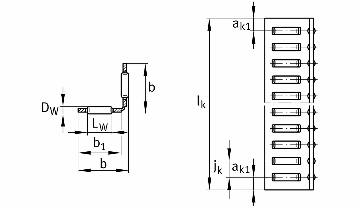 Линейные плоские подшипники INA HW25