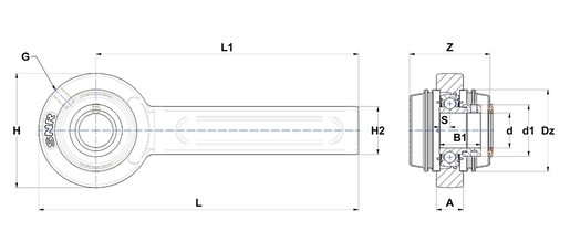 Фланцевый подшипниковый узел SNR ESSP208T04CCE
