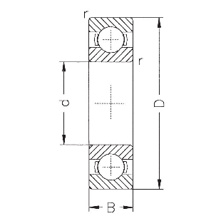 Радиальный шарикоподшипник ASK 6303-2RS [500788]
