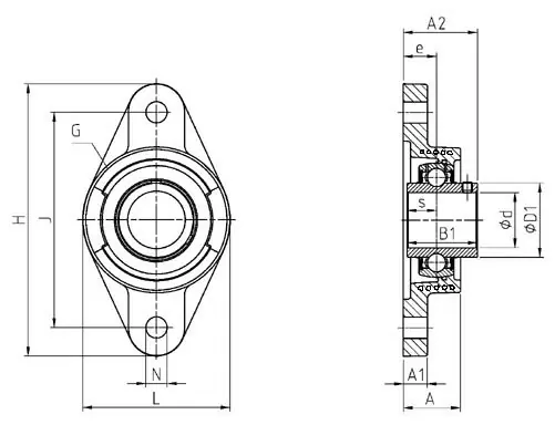 Подшипник с корпусом HGF UCFL207-21