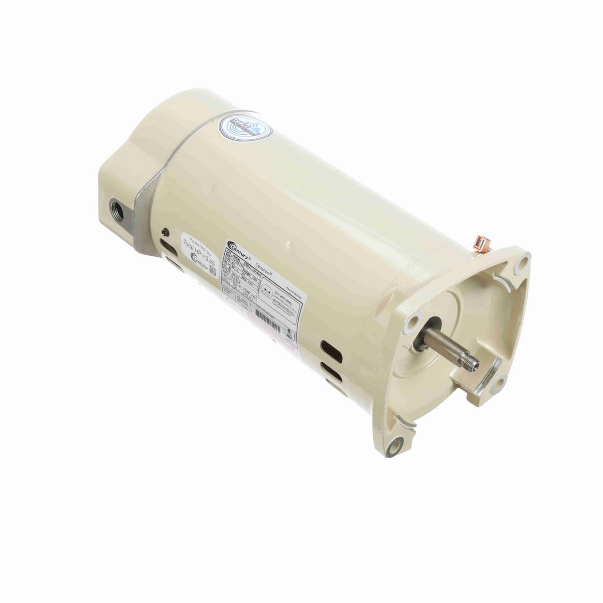 Centurion PRO ® Motors Pool Pump Motor, 3.45 HP, 1 Ph, 60 Hz, 208-230 V, 3600 RPM, Y56Y Frame, DP - HBA345