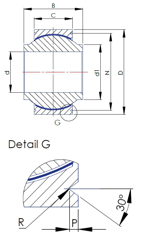 Сферический подшипник скольжения Askubal Motorsport type G-570V, G 10-570V [900354], не требующий обслуживания
