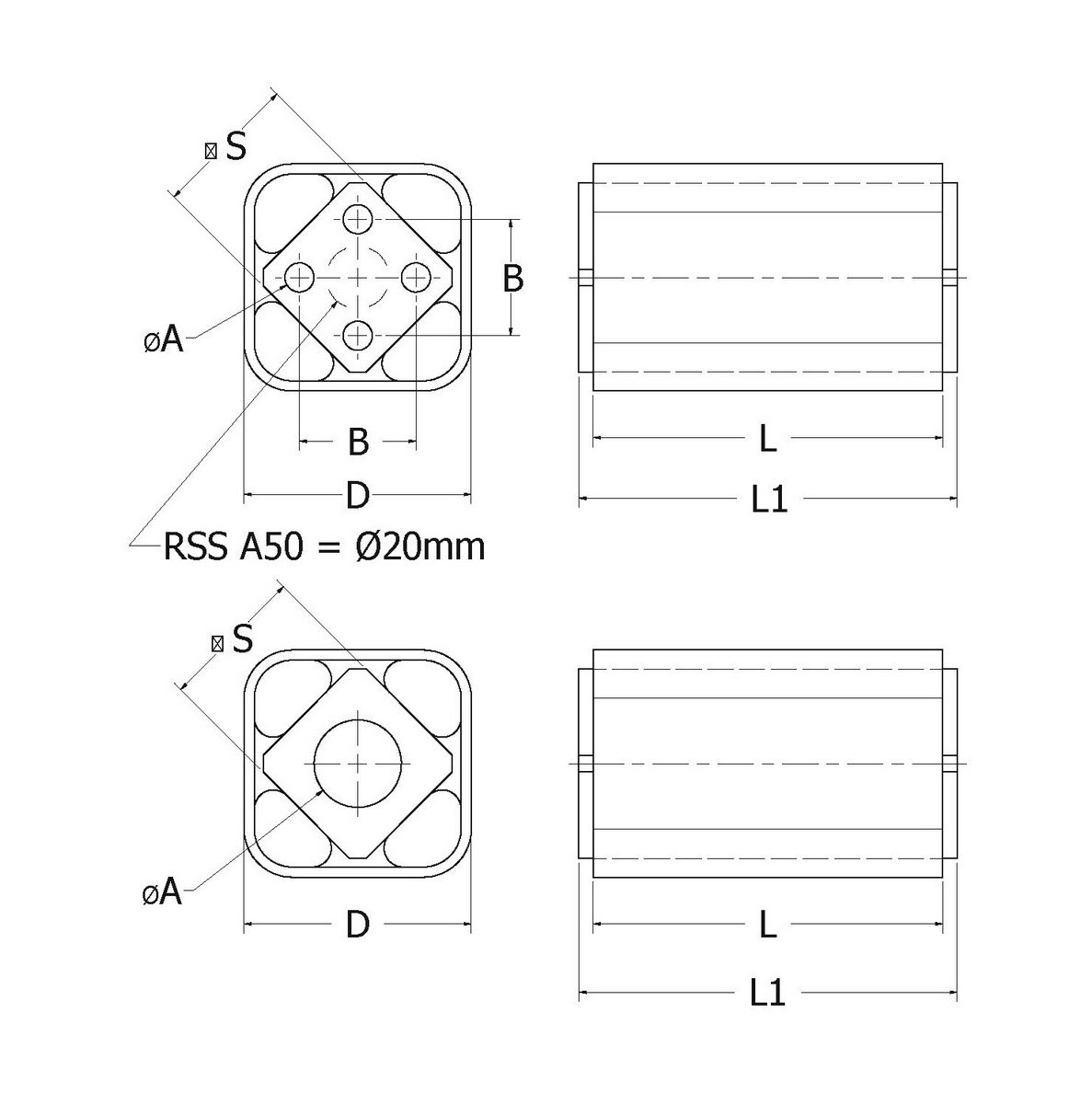 RunRight® Rubber Suspension Units - Type RSS A Timken 68514425017