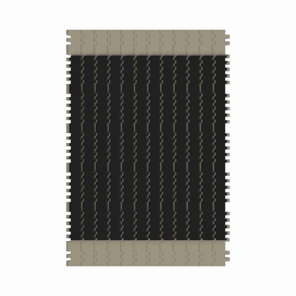 7705 RubberTop® Straight Running RubberTop®, Material: Grey Tough Composite, Width: 36in, Pitch: 1in - 10324650