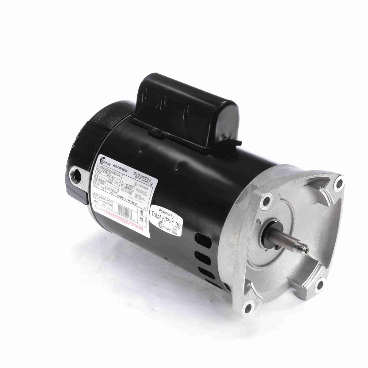 Pool Pump Motor, 1/2 HP, 1 Ph, 60 Hz, 208-230/115 V, 3600 RPM, Y56Y Frame, ODP - HSQ1052