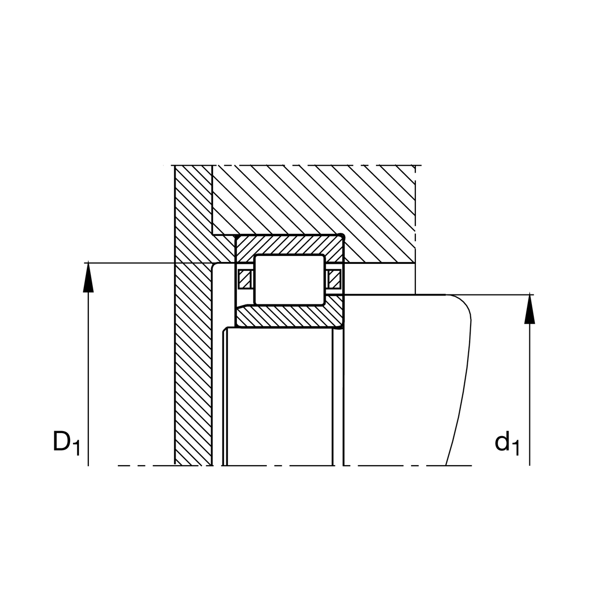 Цилиндрический роликоподшипник FAG NJ2234-E-XL-M1 (NJ2234-E-M1, NJ2234E.M1)