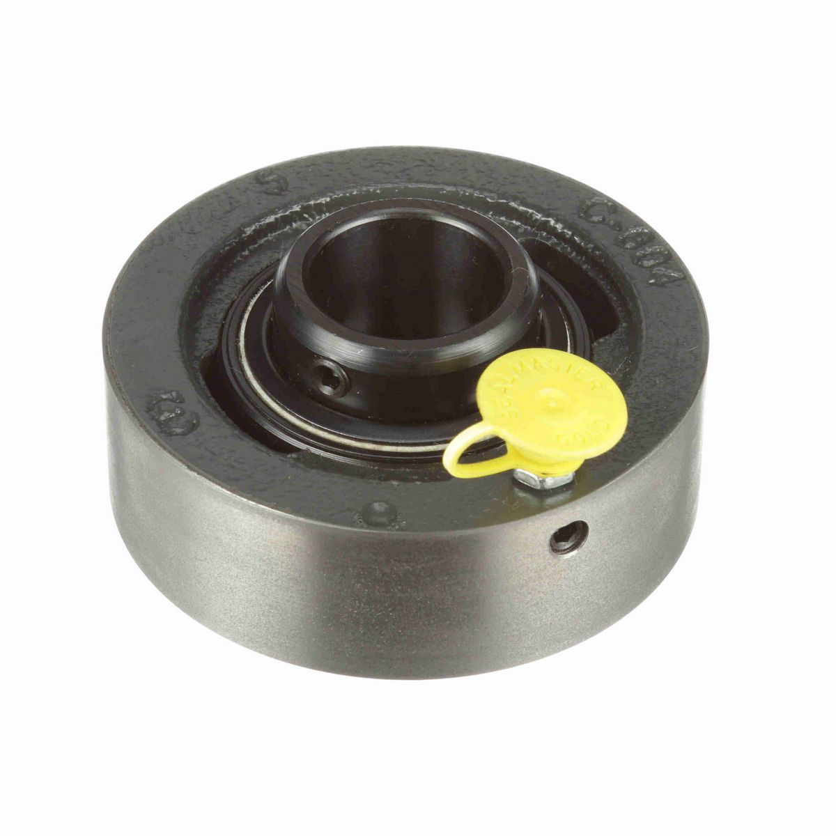 Sealmaster Mounted Cast Iron Cylindrical Cartridge Ball Bearing - 52100 Bearing Steel, Black Oxided - Setscrew Lock - SC-47C