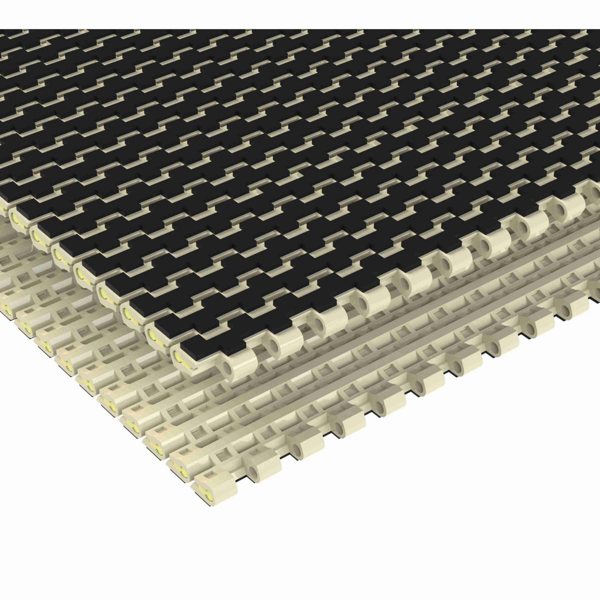 1505 RubberTop® Straight Running RubberTop®, Material: Beige High Temperature, Width: 12in, Pitch: 15mm - HTF1505-12