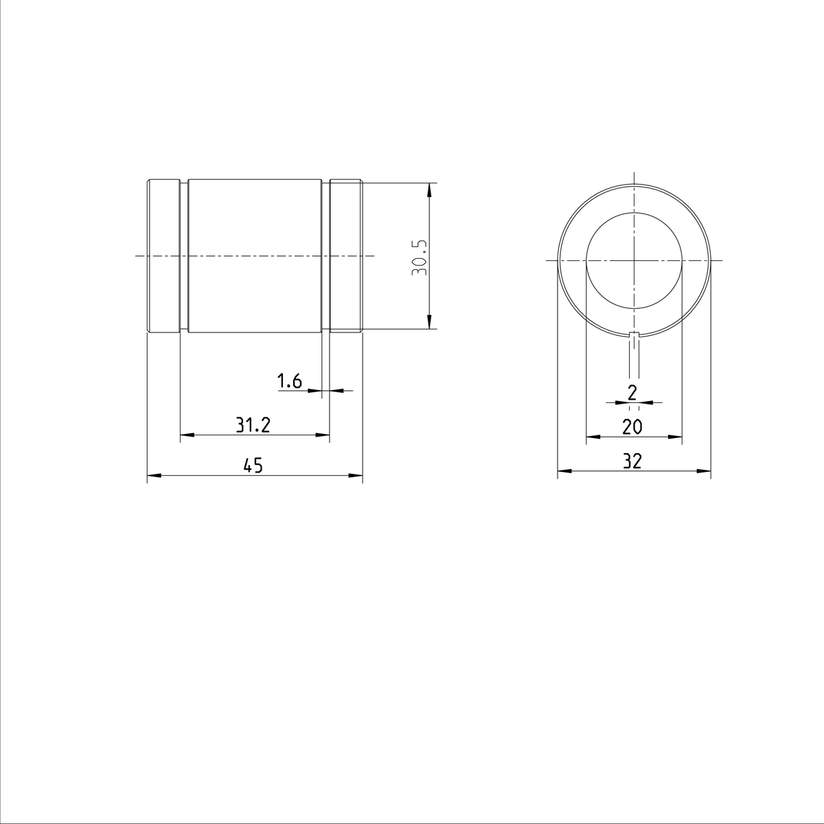 Стандартная линейная втулка Bosch Rexroth KBM-E-20 [R061002000]