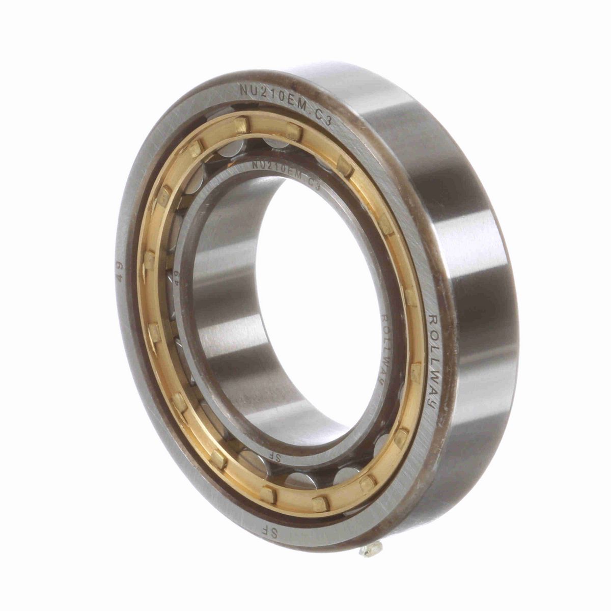 Radial Cylindrical Roller Bearing – Caged Roller - Straight Bore - Unsealed - NU 210 EM C3