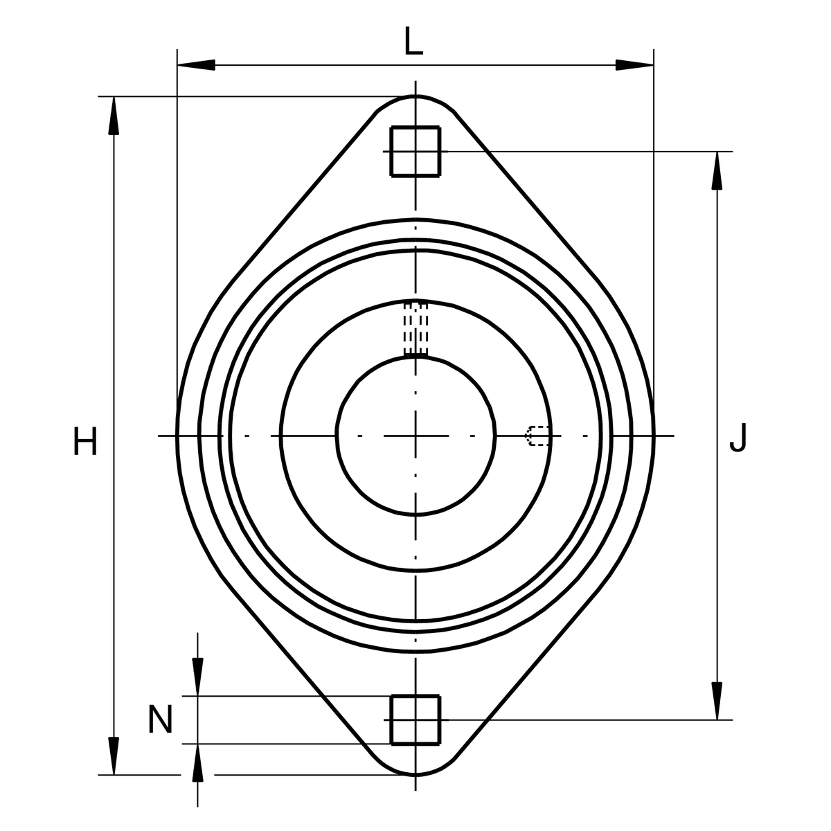 Фланцевый корпус INA RAT20-XL (RAT20)