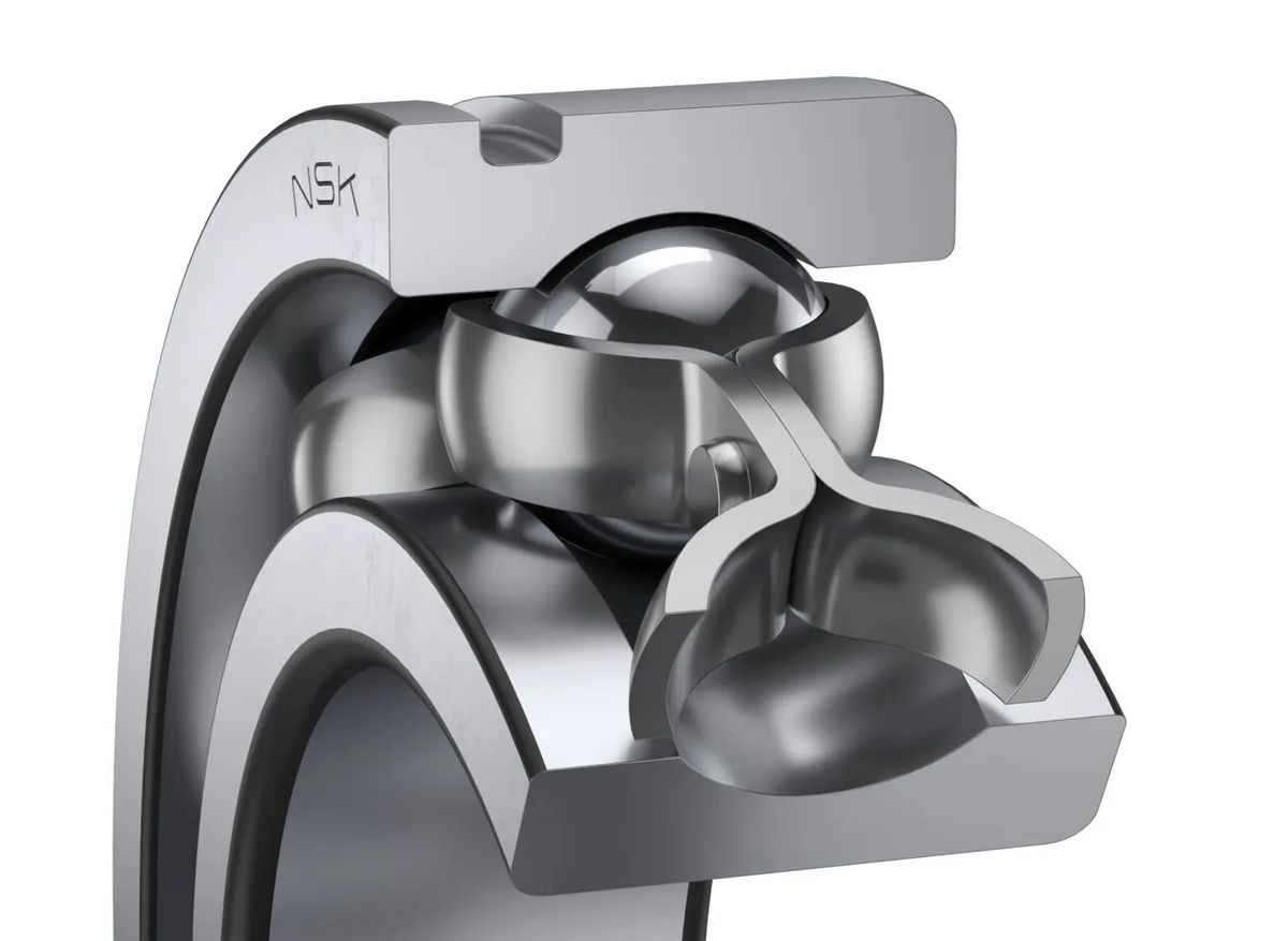 Однорядный радиальный шарикоподшипник NSK 60/22NC4, с канавкой под стопорное кольцо