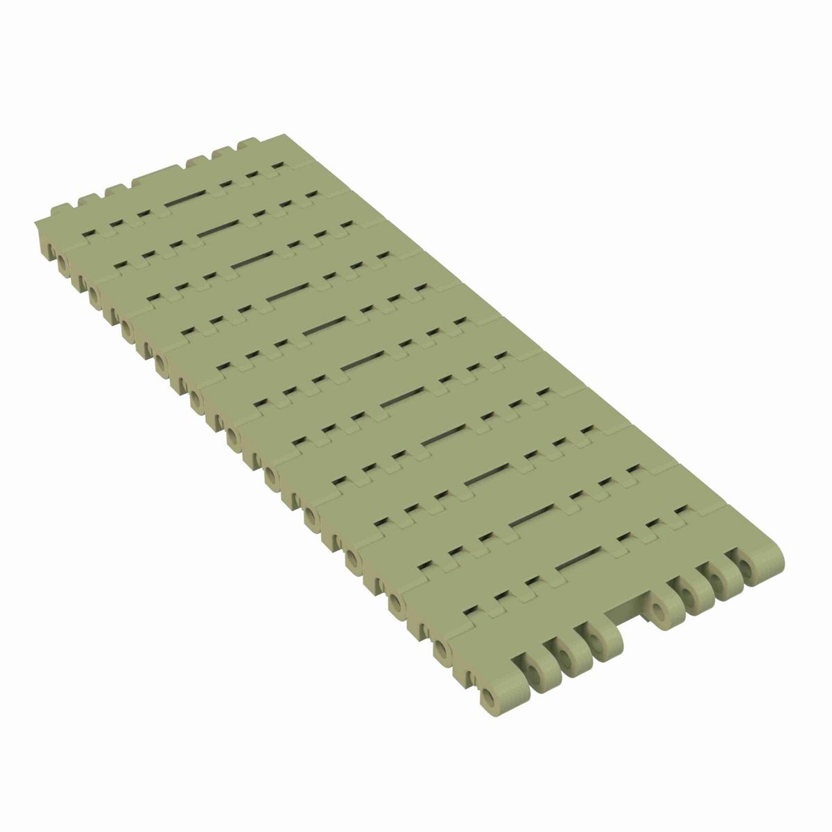 7705 Straight Running Solid Top, Material: Green Abrasion Resistant Polyamide, Width: 4.5in, Pitch: 1in - 81426361