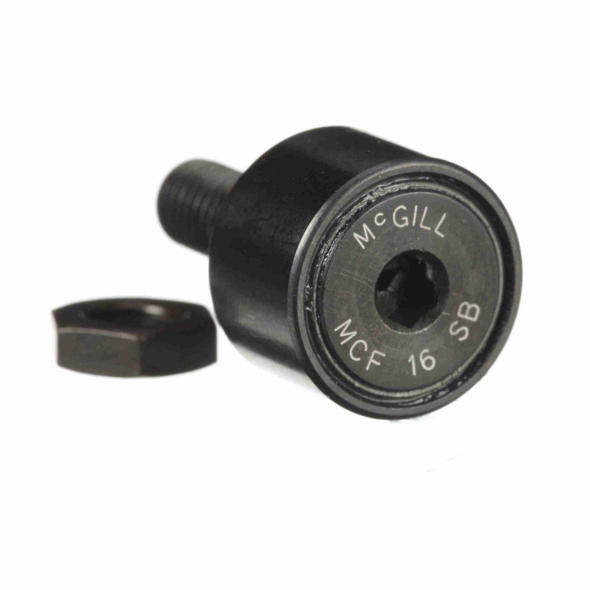 Опорный ролик с цапфой McGill CAMROL MCF 16 SB, бочкообразный, с уплотнением, с шестигранным отверстием, метрический