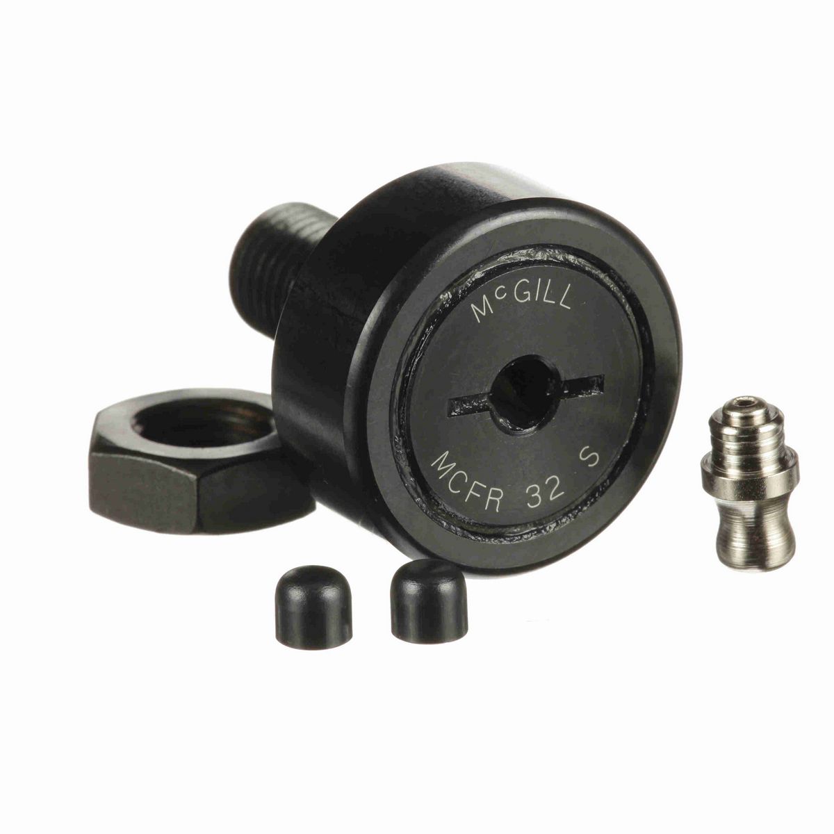 Опорный ролик с цапфой McGill CAMROL MCFR 32 S, бочкообразный, с уплотнением, со шлицем под отвёртку, метрический