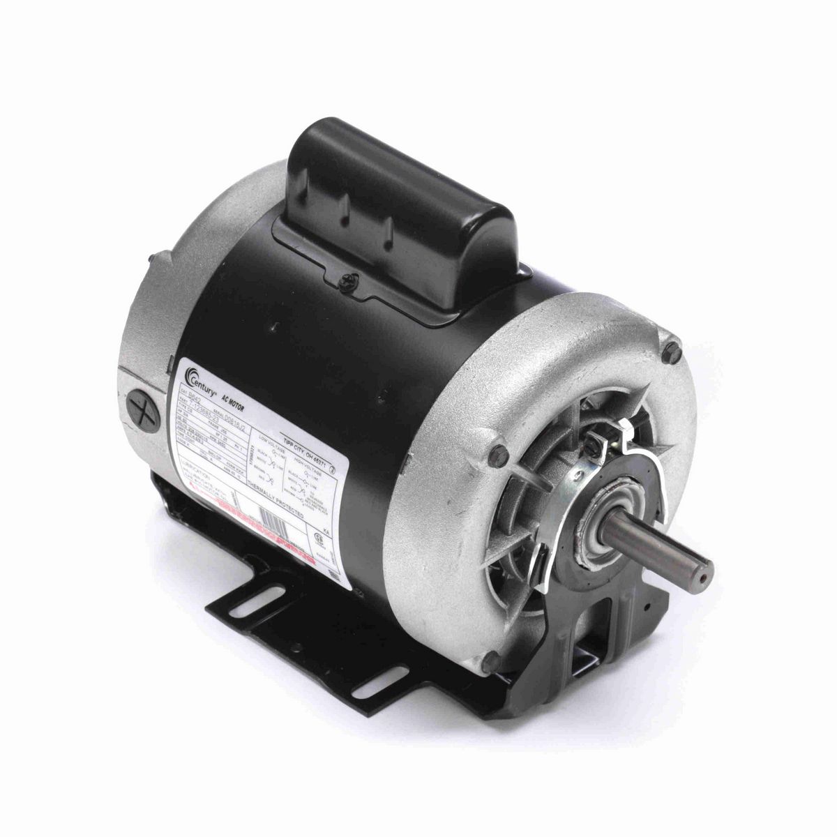 General Purpose Motor, 3/4 HP, 1 Ph, 60 Hz, 208-230/115 V, 3600 RPM, J56 Frame, DP - B642