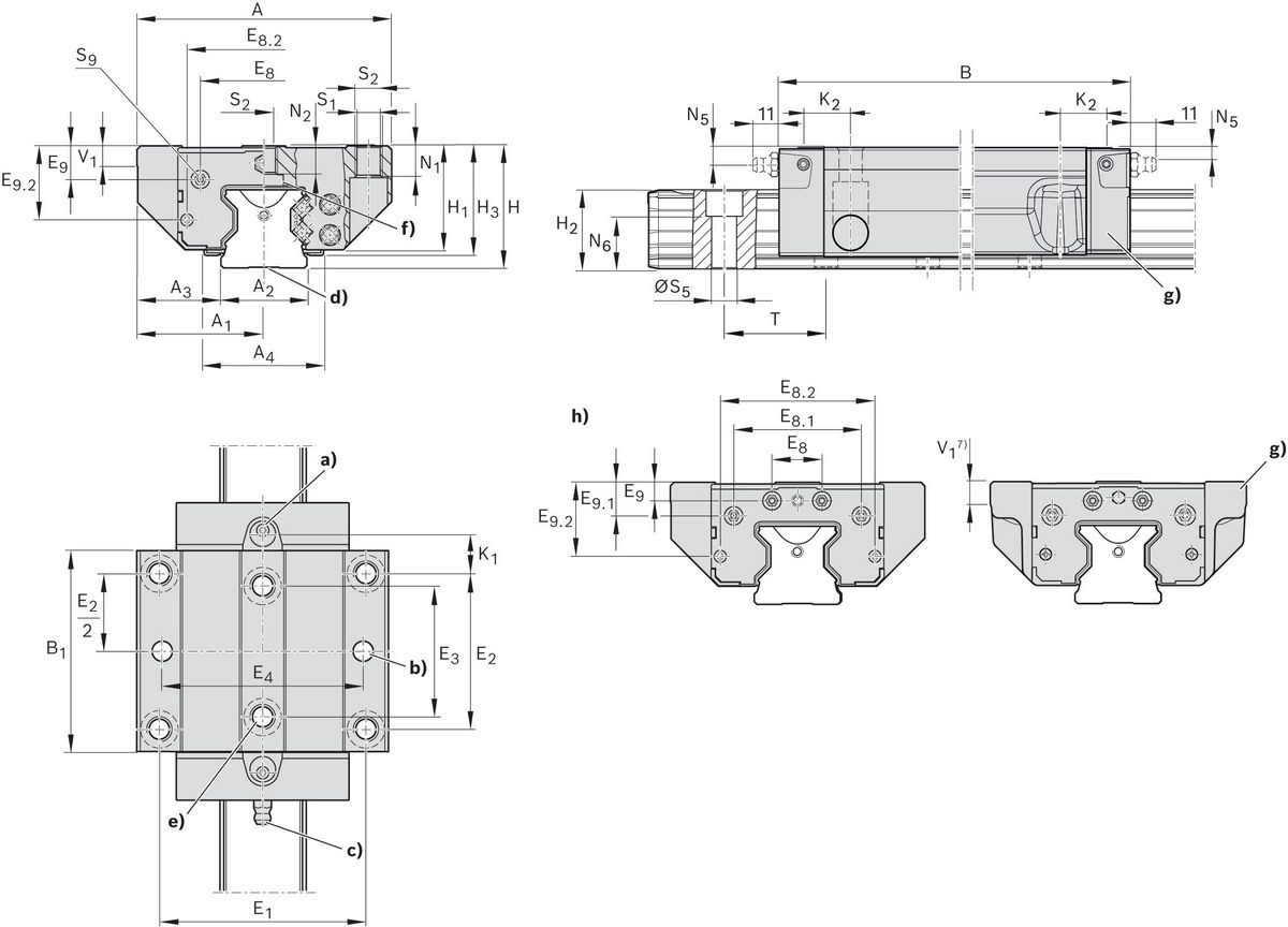 Роликовая каретка из углеродистой стали Bosch Rexroth RWD-055-FNS-C2-S-2 [R18515212X]