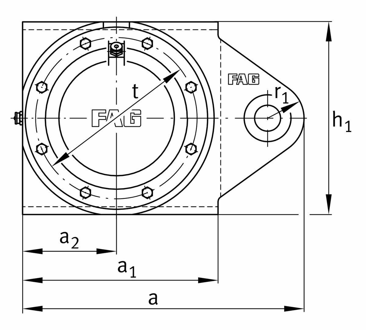 Корпус закрепляемого подшипника FAG SPA2224-H-W-T-AF-D