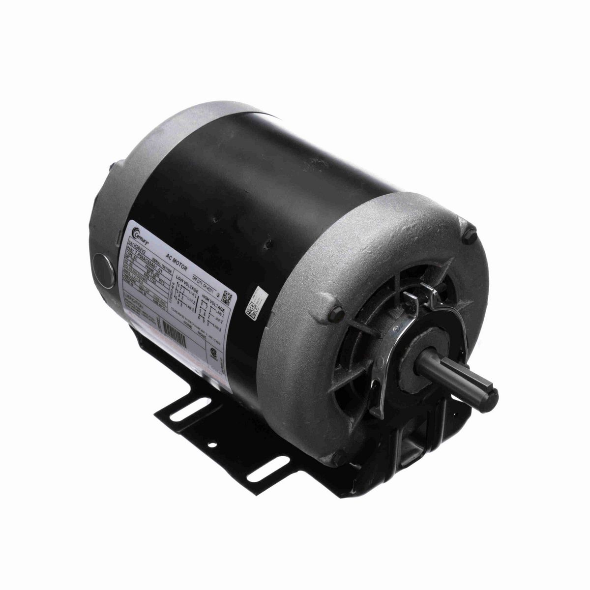 Fan and Blower Motor, 1/3 HP, 3 Ph, 60 Hz, 200-230/460 V, 1800 RPM, J56 Frame, ODP - H262V2