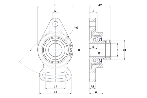 Подшипниковый узел SNR EXFA202-10T20