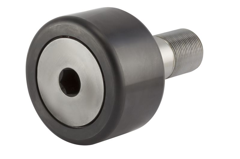 Игольчатый опорный ролик с цапфой RBC CS160LW, бочкообразный, с уплотнением, с шестигранным отверстием