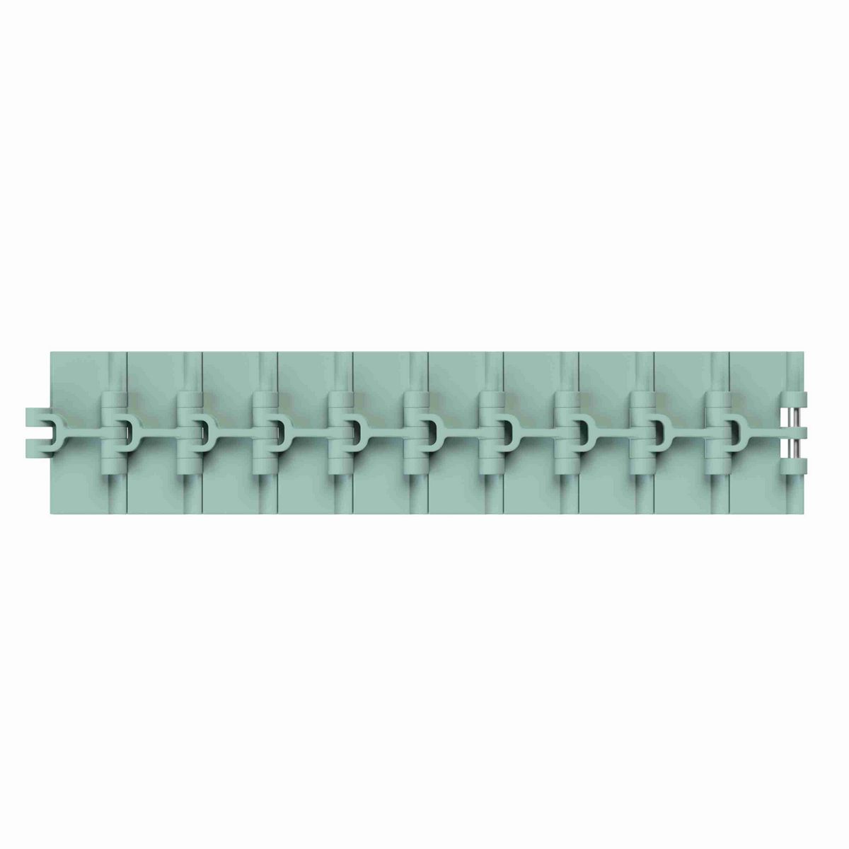 820 Straight Running Solid Top, Material: Heat Stabilized (Green), Width: 3.25in, Pitch: 1.5in - 81426851