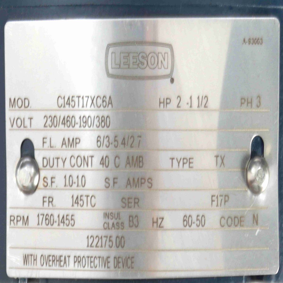 Explosion Proof Motor, 2 & 1.50 HP, 3 Ph, 60 & 50 Hz, 230/460 & 190/380 V, 1800 & 1500 RPM, 145TC Frame, EPFC - 122175.00
