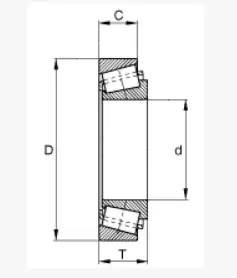 Конические роликовые подшипники HGF 30211
