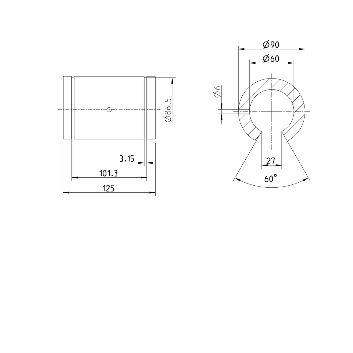 Суперлинейная втулка Bosch Rexroth KBH-O-60-VD [R073326045]