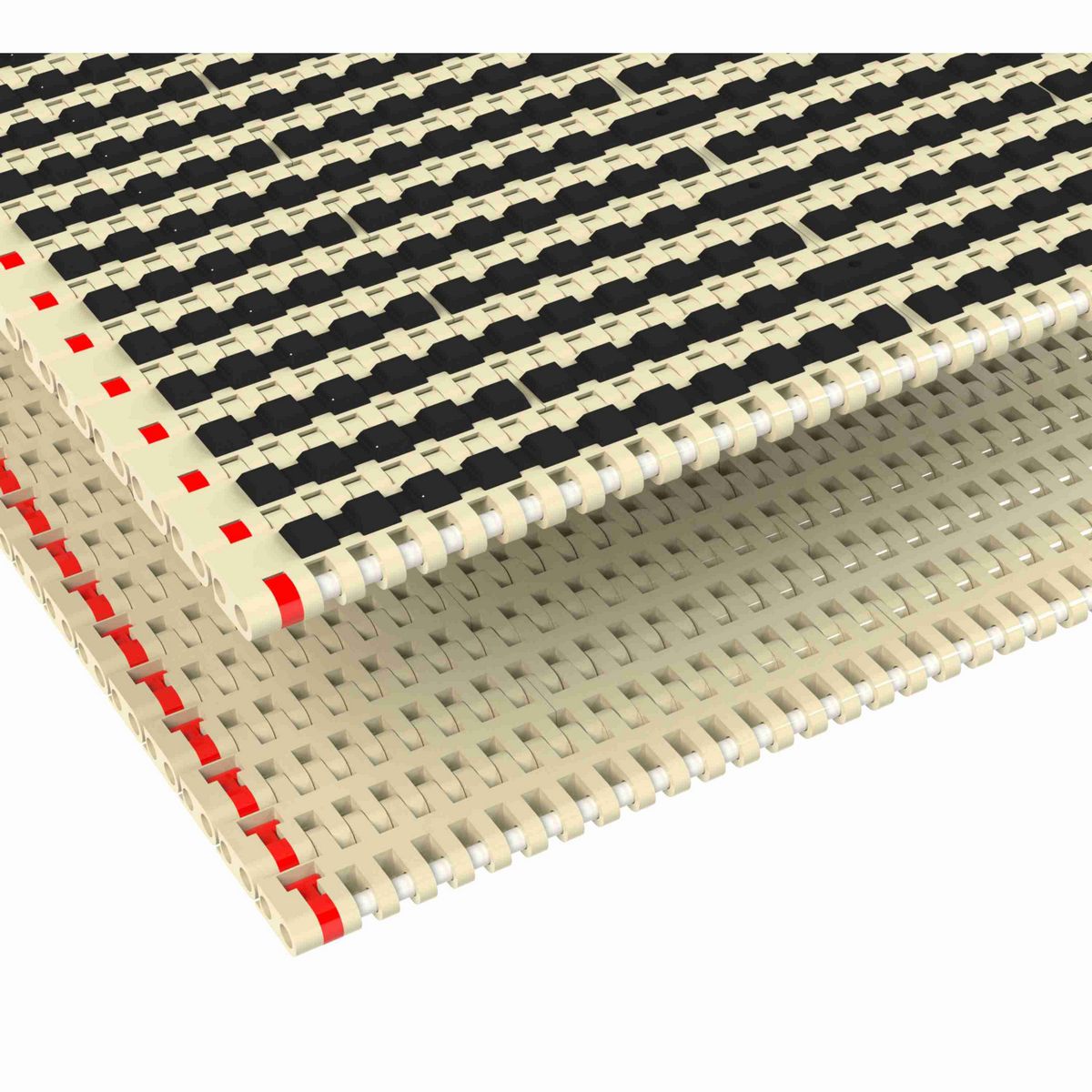 8505 RubberTop® Straight Running RubberTop®, Material: Beige High Temperature, Width: 15in, Pitch: 0.75in - HTF8505-15