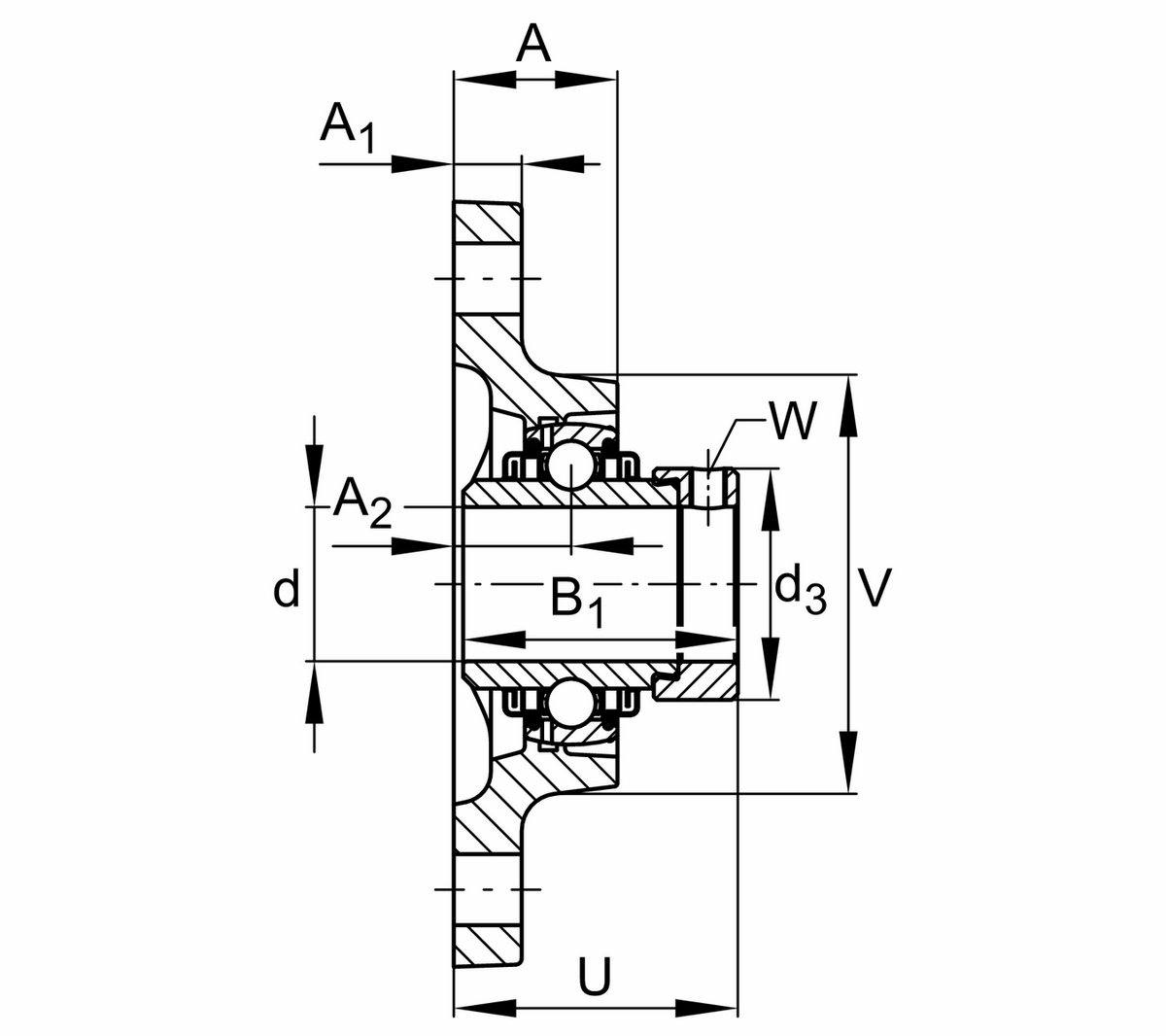 Фланцевый корпус INA LCJT40-N-FA125.8