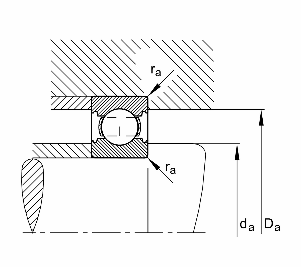 Радиальный шарикоподшипник FAG 6409-C-C3