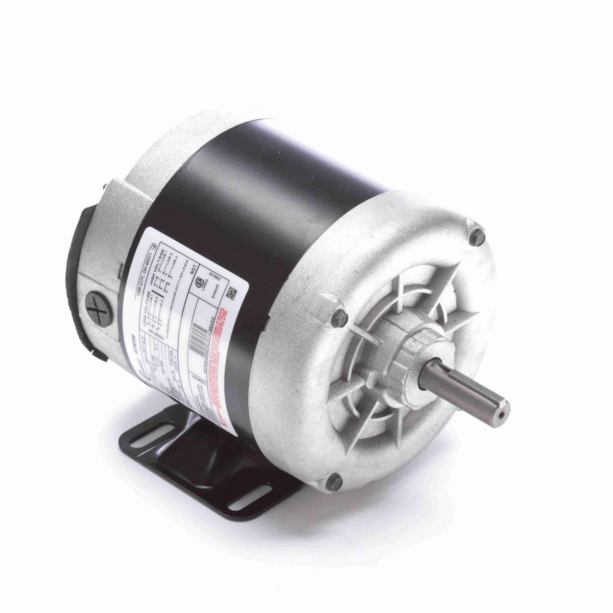 General Purpose Motor, 1/3 HP, 3 Ph, 60 Hz, 200-230/460 V, 3600 RPM, B56 Frame, TENV - H238