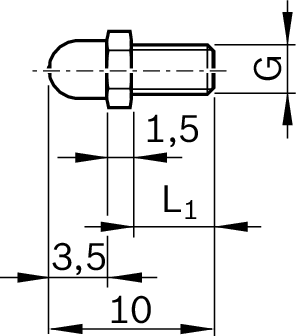 Шариковый смазочный ниппель Bosch Rexroth DIN 3402 - A M3 [R341700501]