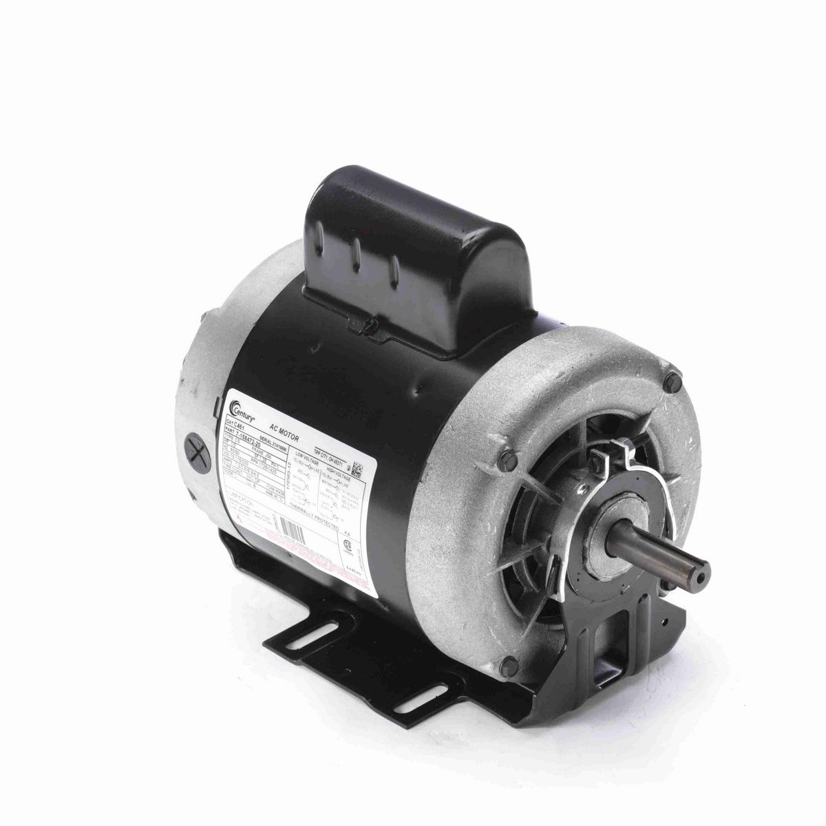 Fan and Blower Motor, 1/2 HP, 1 Ph, 60 Hz, 115/230 V, 1800 RPM, J56 Frame, DP - C461