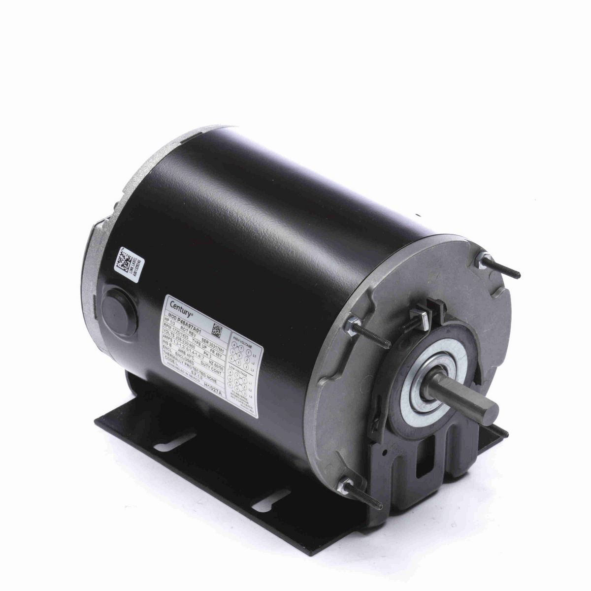 General Purpose Motor, 1/3 HP, 3 Ph, 60 Hz, 208-230/460 V, 1800 RPM, 48Y Frame, TEAO - H1027A