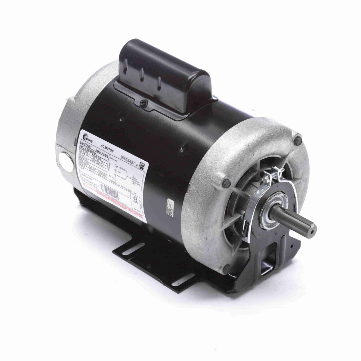Fan and Blower Motor, 3/4-1/3 HP, 1 Ph, 60 Hz, 230 V, 1800 RPM, L56 Frame, DP - C742V1