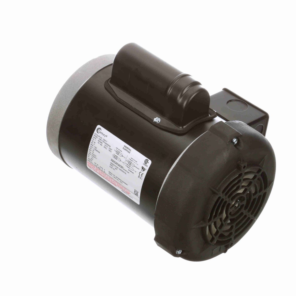 General Purpose Motor, .5 HP, 1 Ph, 60 Hz, 115/208-230 V, 1800 RPM, 56C Frame, TEFC - C907V1