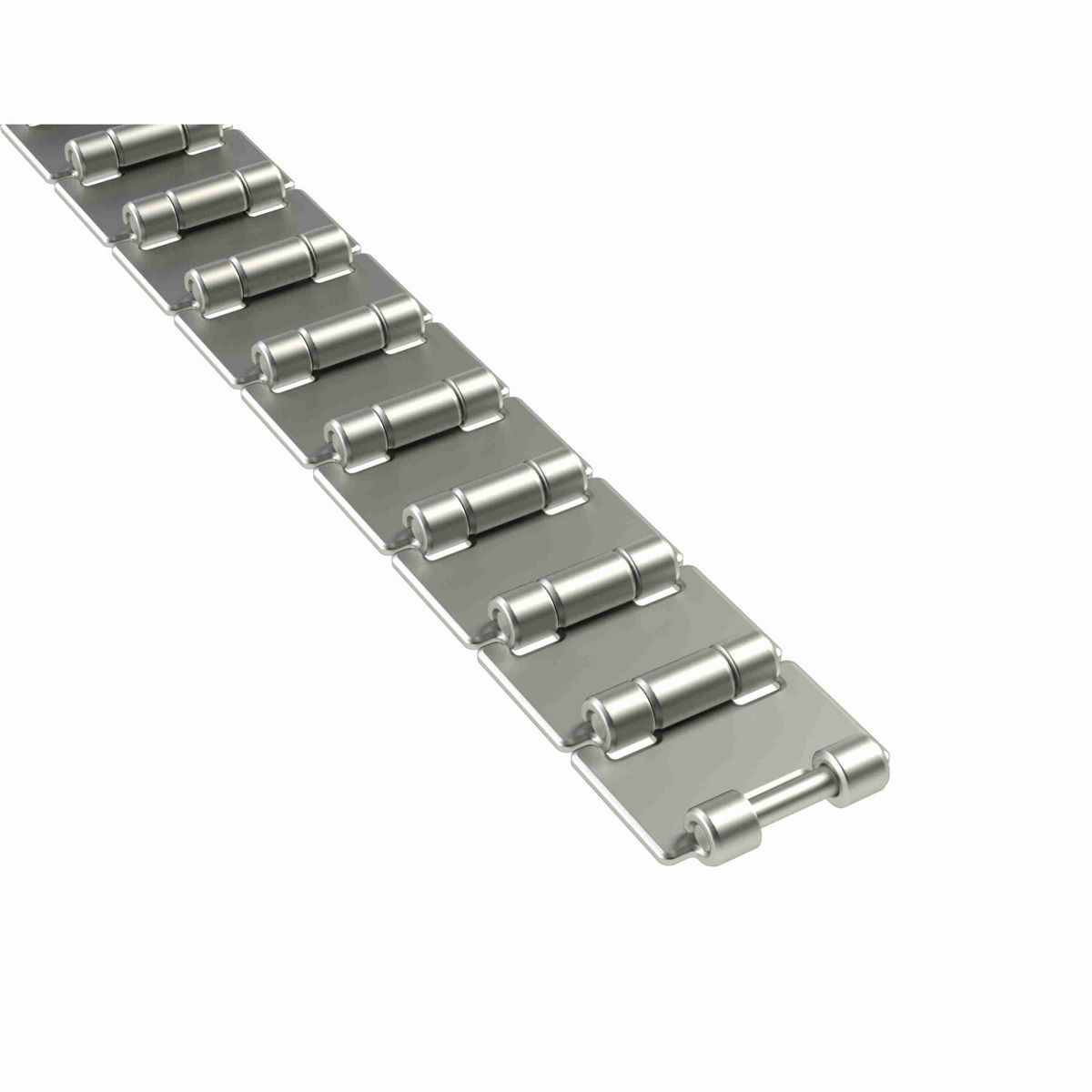 815 RubberTop® Straight Running RubberTop®, Material: Austenitic Stainless Steel, Width: 2.25in, Pitch: 1.5in - 762.38.21