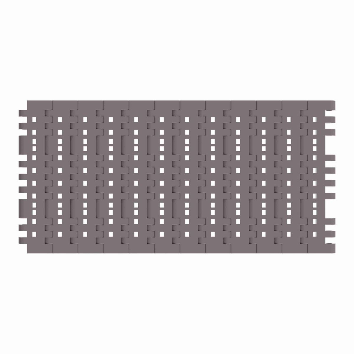 7706 Straight Running Flush Grid, Material: Brown High Performance, Width: 6in, Pitch: 1in - 81416343